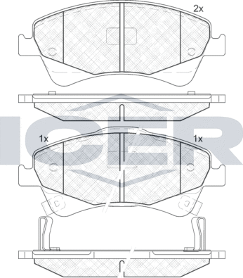 Тормозные колодки Icer. Артикул 181892