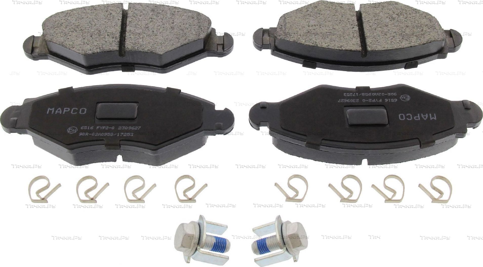 Тормозные колодки MAPCO передние для Peugeot 206 1998-2013. Артикул 6516