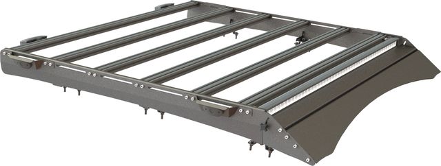 Экспедиционный багажник STC для Toyota Tundra II Double Cab 2006-2021 Шторка дальний, рабочий и задний свет. Артикул STC-TTU/06-TR1-L1L2L3