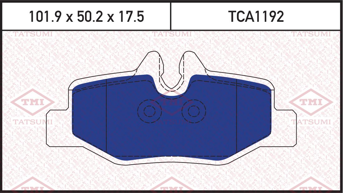 Колодки тормозные MB W639 03- задн. (Tatsumi). Артикул TCA1192