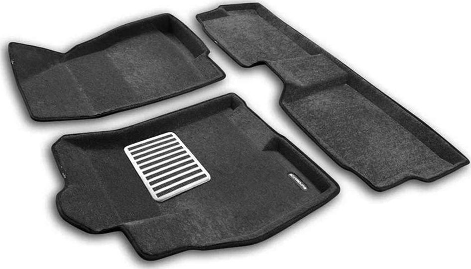 Коврики текстильные Euromat 3D Lux для салона Chery Tiggo 7 Pro 2019-2026 Серые. Артикул EM3D-001421G