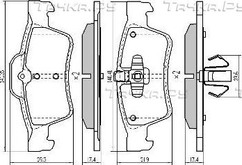 Тормозные колодки Fremax. Артикул FBP-1523
