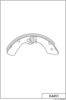 Тормозные колодки MK Kashiyama передние/задние для Isuzu Elf (N-Series) V (NKR8_, NKQ8_) 2003-2007. Артикул K4451
