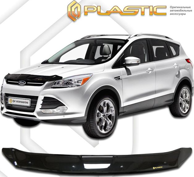Дефлектор СА Пластик для капота (Classic черный) Ford Kuga 2012-2016. Артикул 2010010108878