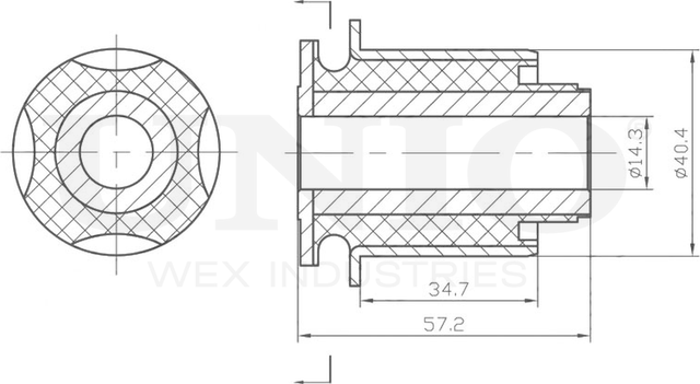 Сайлентблок рычага подвески (Unio). Артикул RMP-20524
