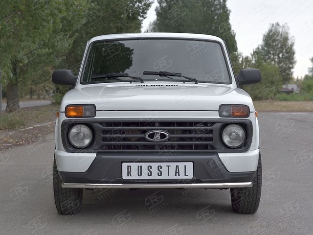 Защита РусCталь переднего бампера d42 секции для ВАЗ 4х4 Urban 2014-2026. Артикул NUZ-002808