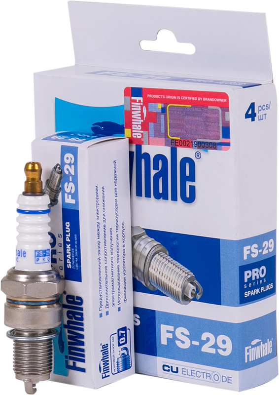 Свеча зажигания Finwhale для ВАЗ 2107 1983-2012. Артикул FS29