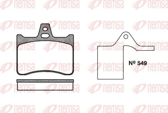 Тормозные колодки Remsa задние для Citroen CX II 1985-1992. Артикул 0088.10