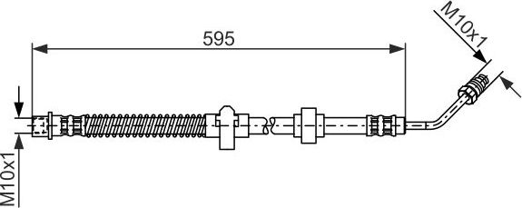 Тормозной шланг Bosch для Citroen C5 II 2008-2017. Артикул 1 987 476 374