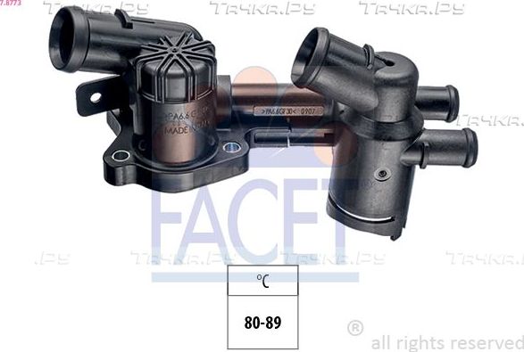 Термостат (в сборе) Facet Made in Italy - OE Equivalent для SEAT Leon II 2010-2012. Артикул 7.8773