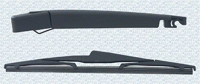 Поводок (рычаг) и щетка стеклоочистителя (дворника) Magneti Marelli. Артикул 000723180383