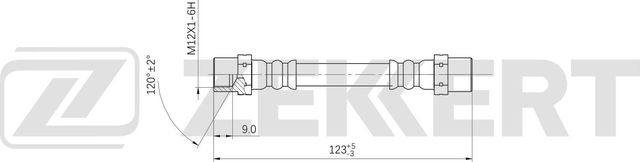 Тормозной шланг Zekkert передний левый внутренний для BMW 7 III (E38) 1994-2001. Артикул BS-9061