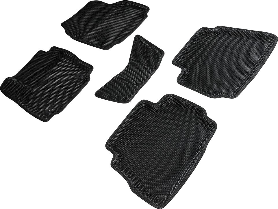 Коврики Seintex 3D EVA Соты для салона Ford Mondeo IV 2010-2014 ЧЕРНЫЕ. Артикул 95398