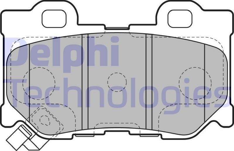 Тормозные колодки Delphi (Low-Metallic) задние для Infiniti Q70 I 2013-2026. Артикул LP2157