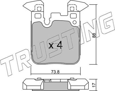 Тормозные колодки Trusting. Артикул 1040.0