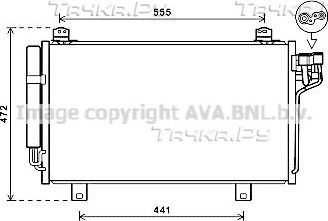 Радиатор кондиционера (конденсатор) AVA для Mazda 6 III (GJ) 2012-2026. Артикул MZ5260D