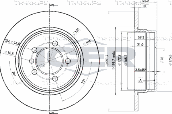 Тормозной диск Icer. Артикул 78BD4647-2