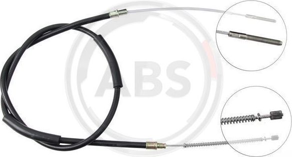 Трос ручника (тросик ручного тормоза) ABS задний для Volkswagen Golf II 1986-1991. Артикул K11446