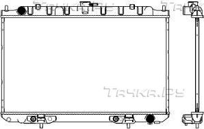 Радиатор охлаждения двигателя Sakura для Nissan Maxima A33 2000-2003. Артикул 3341-1016
