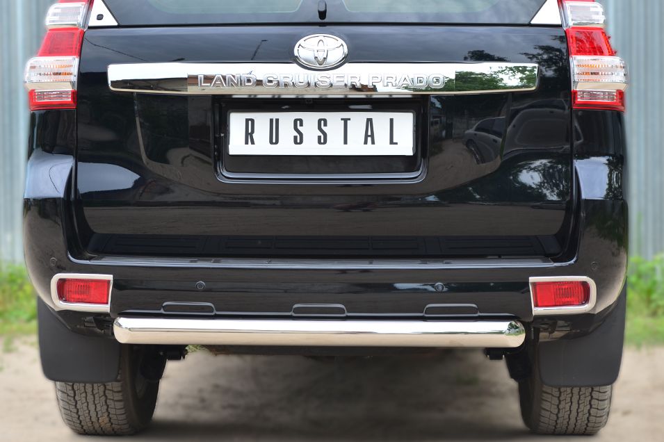 Защита RusStal заднего бампера d76 (дуга) для Toyota Land Cruiser Prado 150 2013-2017. Артикул LCPZ-001718