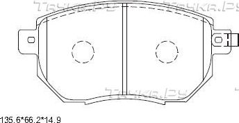 Тормозные колодки Asimco передние для Infiniti FX II (S51) 2008-2013. Артикул KD1726
