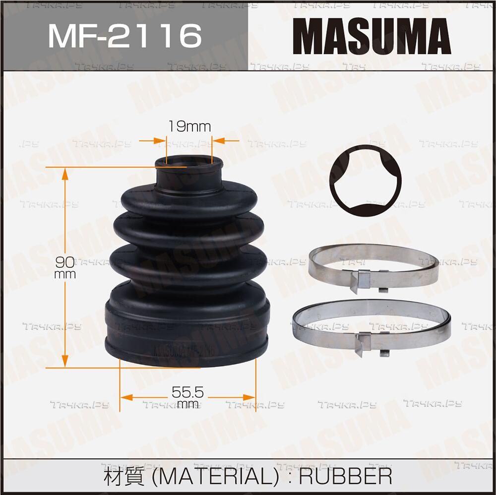 Пыльник ШРУСа внутренний Masuma передний для Daihatsu Charade IV 1993-2000. Артикул MF-2116