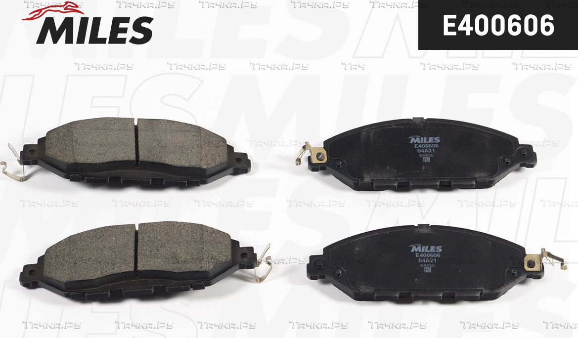 Тормозные колодки Miles (Low-Metallic) передние для Infiniti JX 2012-2014. Артикул E400606
