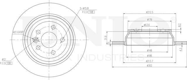 Диск тормозной (Unio). Артикул BRD-20480