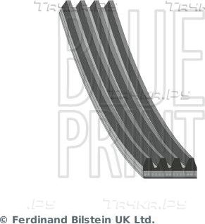 Приводной ремень поликлиновой Blue Print (EPDM (Этилен-пропиленовый каучук)) для Chrysler Voyager IV 2000-2008. Артикул AD04S906