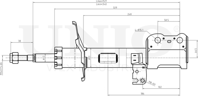 Амортизатор подвески (Unio). Артикул SAB-10150