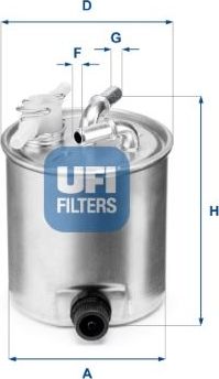 Топливный фильтр UFI. Артикул 55.392.00