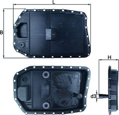 Масляный поддон картера АКПП (в сборе) Mahle-Knecht. Артикул HX 154