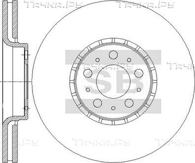 Тормозной диск Sangsin Hi-Q передний для Volvo XC90 I 2002-2014. Артикул SD6109