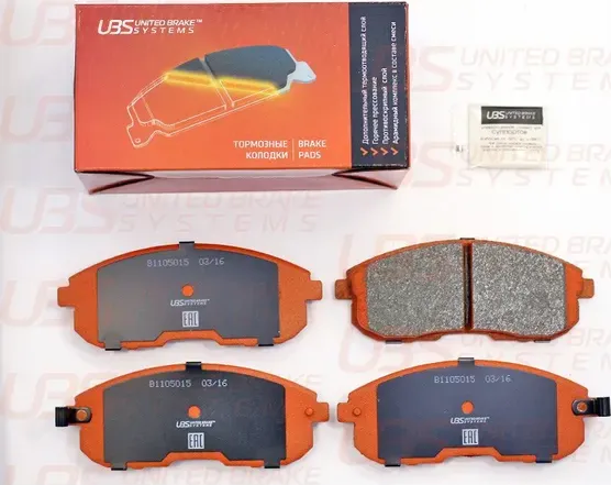 Тормозные колодки NISSAN SENTRA/JUKE/TEANA I/II/TIIDA I/II/SUZUKI SX4  перед. (UBS). Артикул b1105015