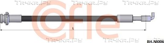 Тормозной шланг Cofle задний левый для Nissan Qashqai I 2007-2013. Артикул 92.BH.NI006