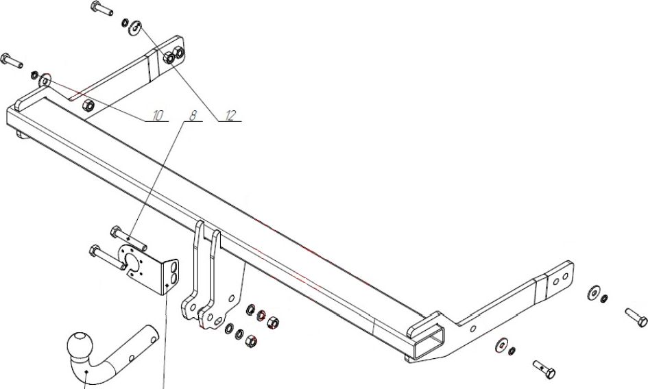 Фаркоп Garant для Skoda Kodiaq 2016-2026. Артикул G-S045