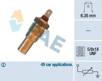 Датчик температуры охлаждающей жидкости FAE. Артикул 31690