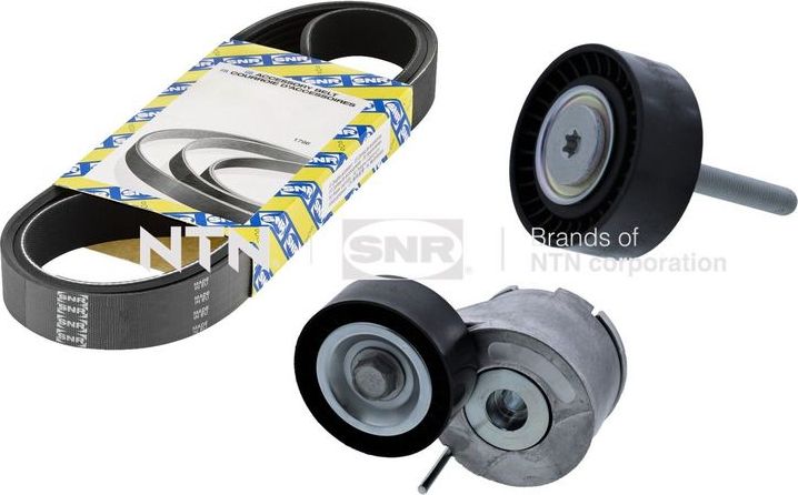 Приводной ремень поликлиновой с роликами (комплект) NTN / SNR. Артикул KA858.11