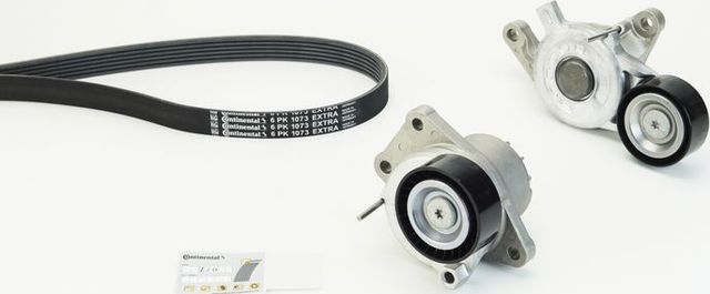 Приводной ремень поликлиновой с роликами (комплект) ContiTech. Артикул 6PK1073 EXTRA K1