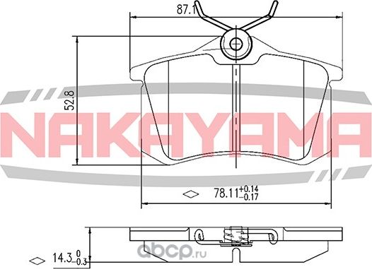 Колодки тормозные (Nakayama). Артикул P0833NY