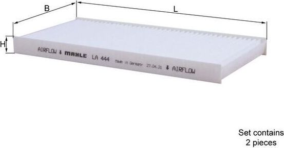 Салонный фильтр Mahle-Knecht. Артикул LA 444/S