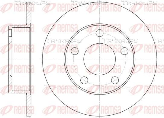 Тормозной диск Remsa задний для Volkswagen Passat B5 1996-2005. Артикул 6513.00