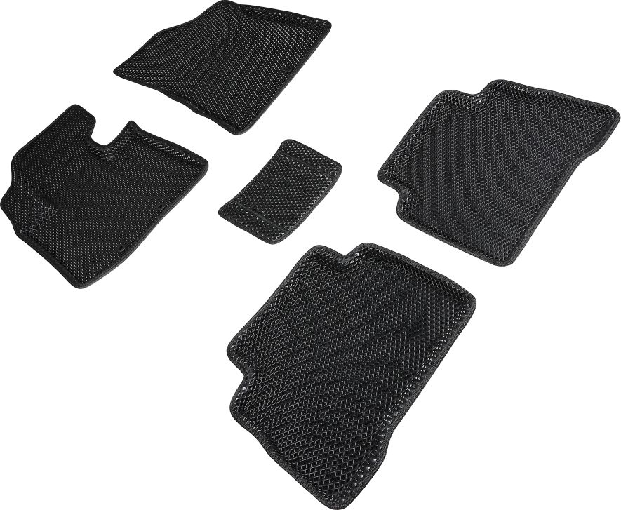 Коврики Seintex 3D EVA Ромб для салона Kia Sorento II рестайлинг 2012-2026 ЧЕРНЫЕ. Артикул 95303