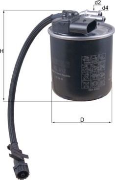 Топливный фильтр Mahle-Knecht. Артикул KL 912