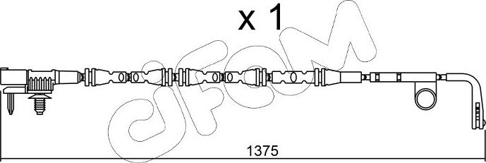 Датчик износа тормозных колодок  Metelli. Артикул SU.315