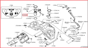 Топливный фильтр Nissan для Infiniti QX50 I 2014-2017. Артикул 170401CB0D