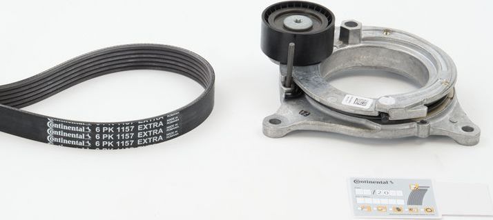 Приводной ремень поликлиновой с роликами (комплект) ContiTech. Артикул 6PK1157 EXTRA K1