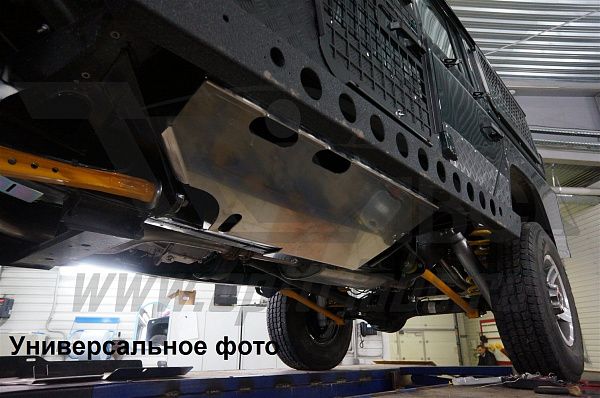 Накладки капота АВС-Дизайн (2 части) алюм.3мм для Land Rover Defender 90/110 1983-2016. Артикул 35.0053ABC