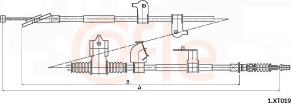 Тормозной шланг Cofle задний правый для Geely Emgrand X7 I 2012-2026. Артикул 92.1.XT019