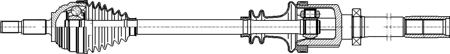 Привод в сборе RENAULT LOGAN 04- 1.6 AT прав. (Trialli). Артикул AR 0925